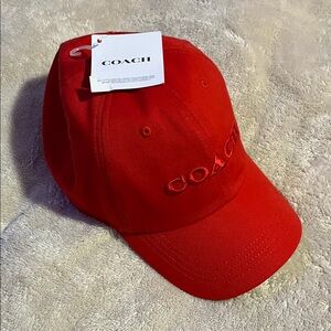 Coach Bright Red Cap